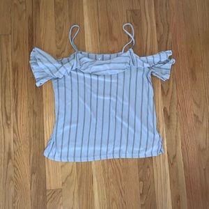 American eagle off-the-shoulder striped top